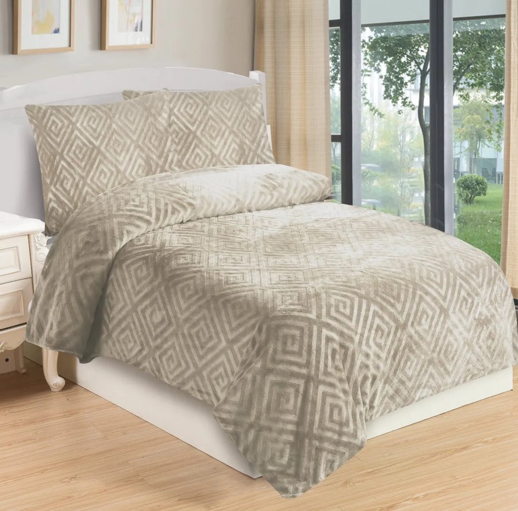 Dolce krém mikroplüss lapok 200x140cm+90x70cm TiaHome