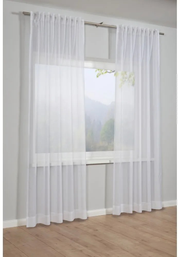 Fehér átlátszó függöny 245x300 cm Voile Uni - Gardinia