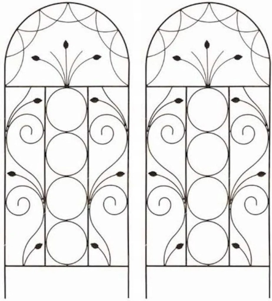 Rácsos kerti rács kerti trejázs támaszték kúszónövényekhez 2db