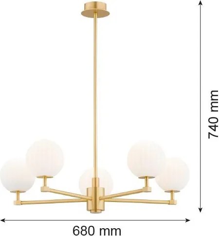 Argon PALOMA 2184 Csillár 5x7W/E14 IP20