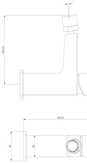OMNIRES PM7420BL - Bidécsap PARMA 12,25 cm matt fekete