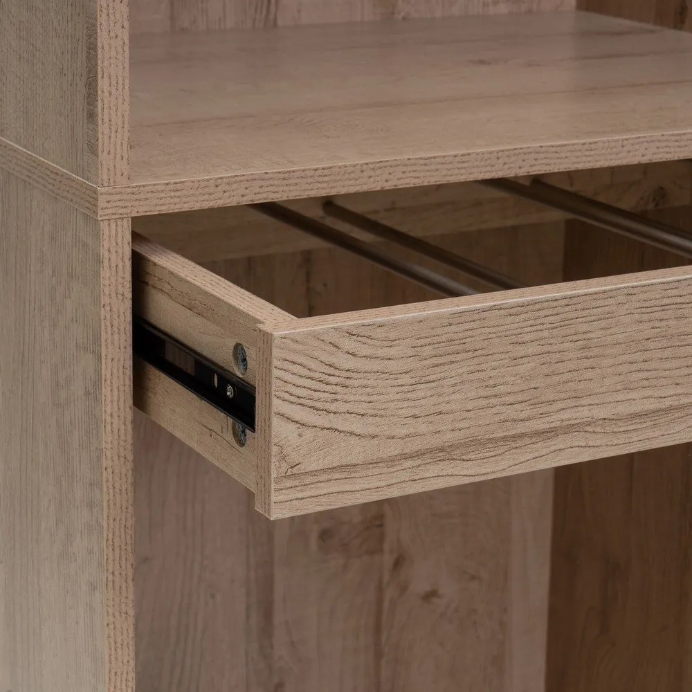 Natúr színű nyitott moduláris szekrény tölgyfa dekorral 60x180x45 cm Modular – Casa Selección