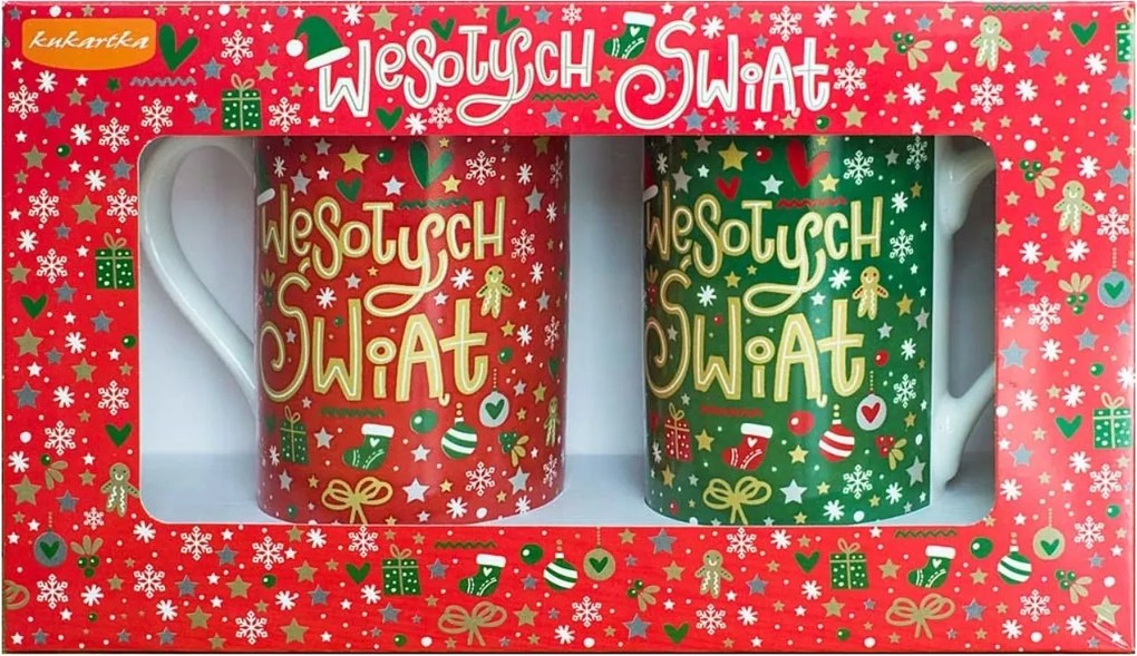 2 Db-os Bögre Szett Elegáns Karácsonyi Szett Boldog Karácsonyt Q 975