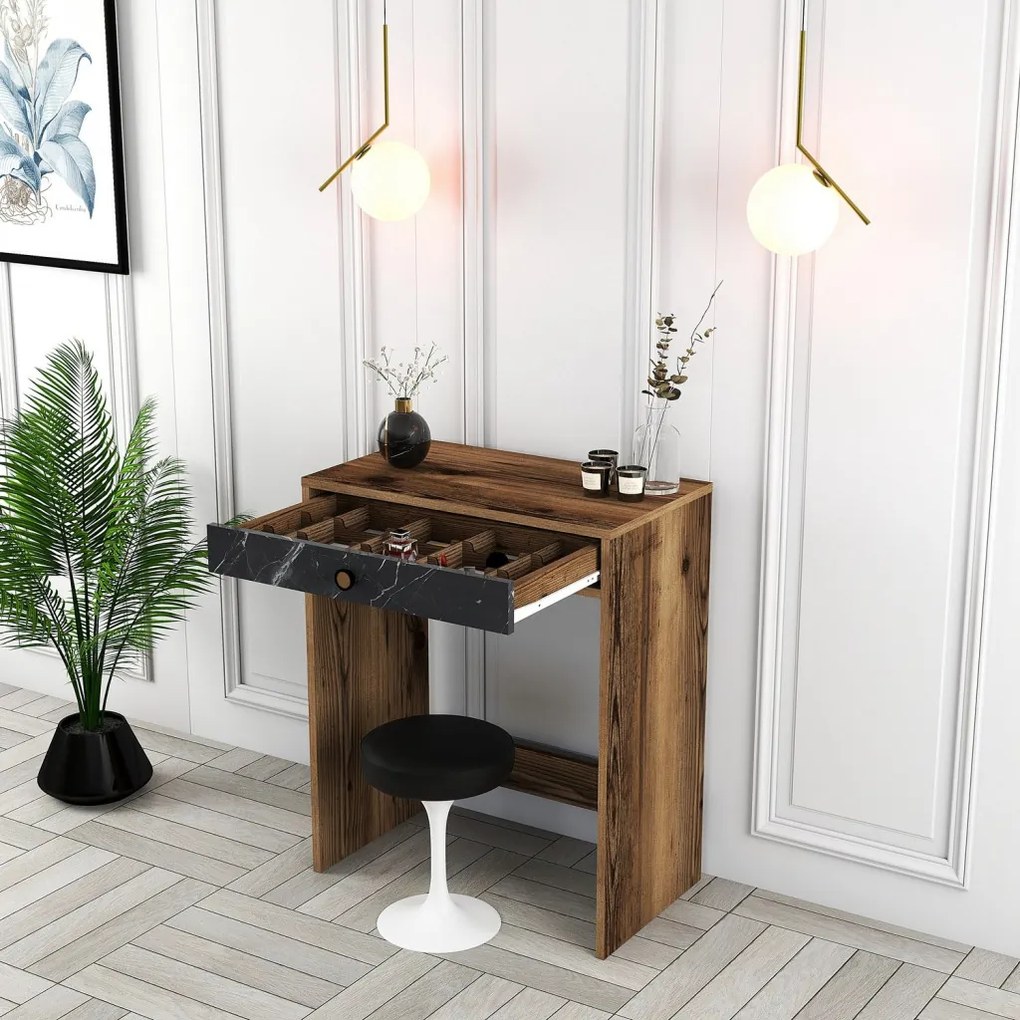 Lizbon - Walnut, Black, Marble