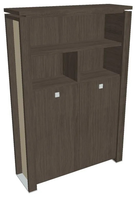 Verno+ S magas gardrób 140 x 46 x 210 cm, polccal, antracit tölgy / vanília