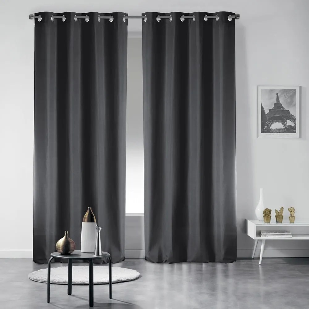 Fekete sötétítő függöny 135x240 cm Occult – douceur d'intérieur