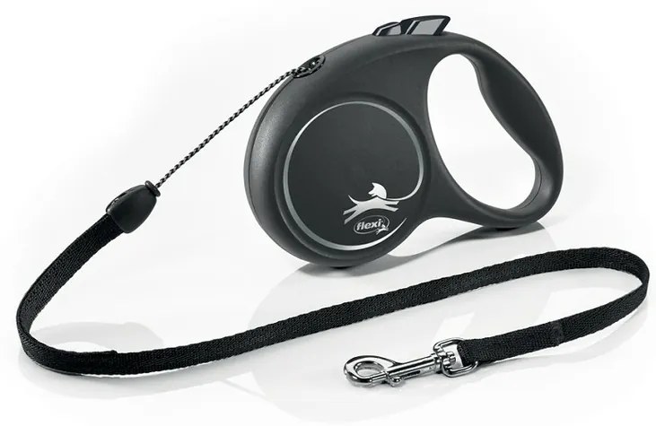 Flexi öntekercselő póráz Black Design S, 5 m, 12kg