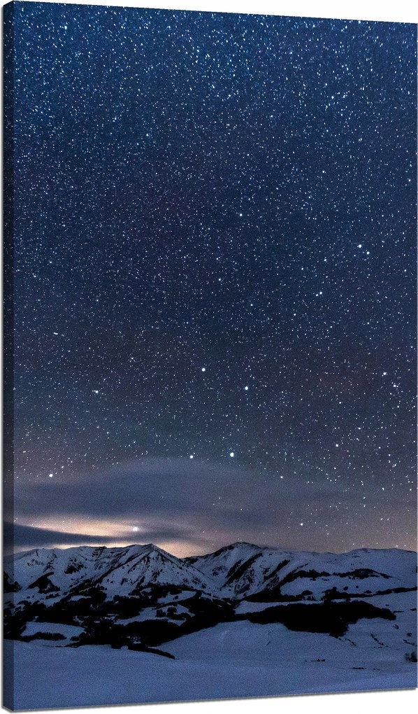 Vászonkép Kozmosz Természet Hegyek a hóban Természet Csillagászat 70x120