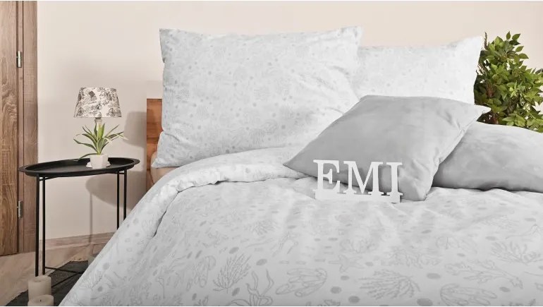 EMI Sea szürke pamut ágyneműhuzat