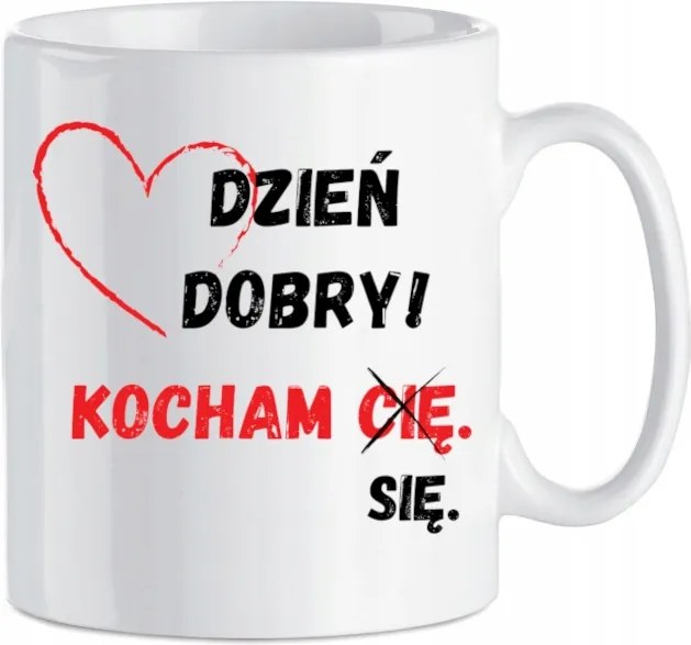 Pozitív bögre print Szeretlek 330 ml