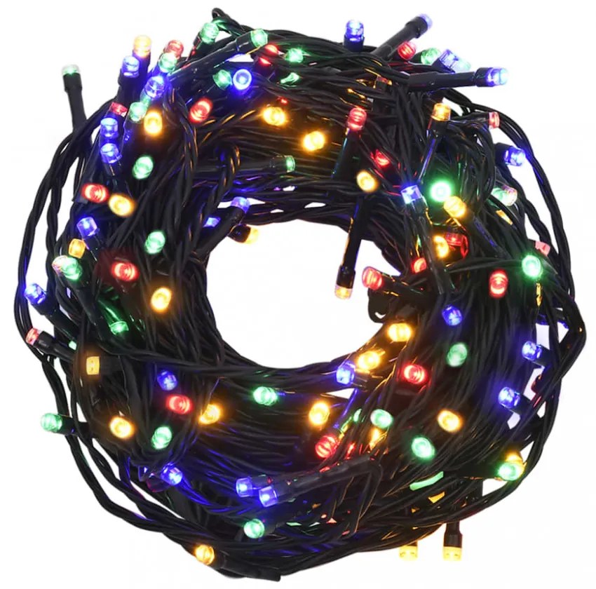 színes fényű PVC LED-füzér 150 LED-el 15 m