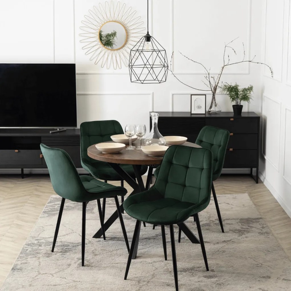 Bővíthető Étkezőasztal Rusztikus Tölgy/Fekete Színben. LUGO 90-190 cm