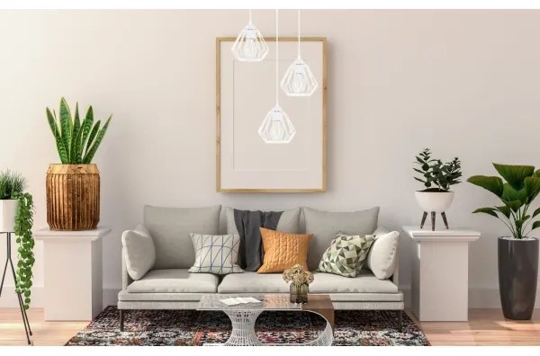 Csillár zsinóron CEED 3xE27/60W/230V fehér