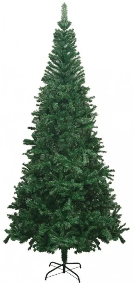 zöld megvilágított műkarácsonyfa gömb szettel 240 cm L