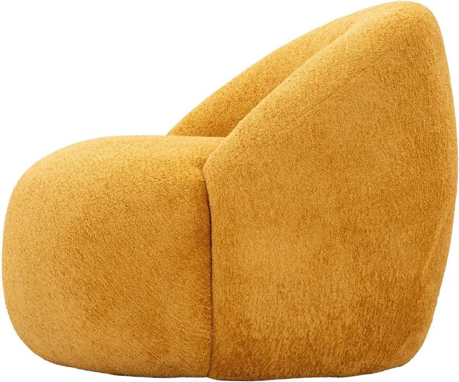 Mustársárga buklé fotel Ginerva – Mauro Ferretti