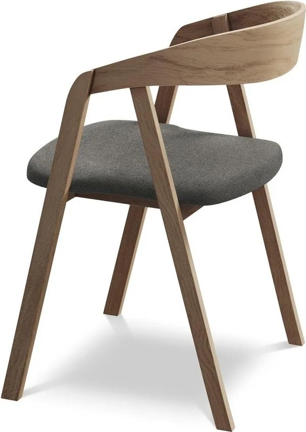 Szürke tömörfa étkezőfotel Erika – Makamii