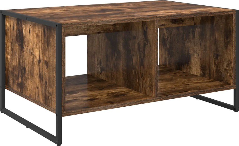 vidaXL Dohányzóasztal Füstös tölgy 80 x 50 x 40 cm Faanyag