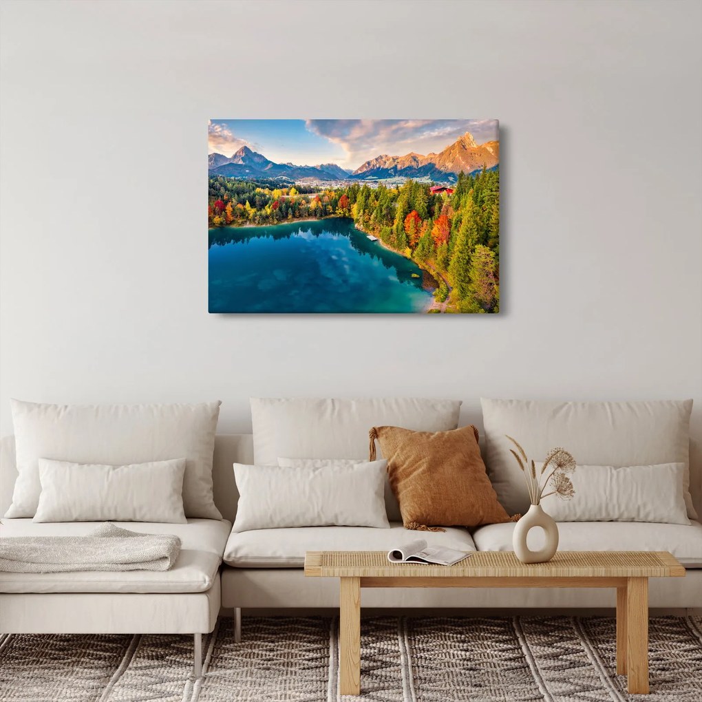 Kép - Urisee-tó, Ausztria (90x60 cm)