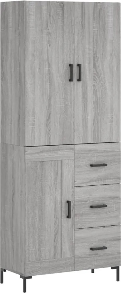vidaXL szürke sonoma szerelt fa magasszekrény 69,5 x 34 x 180 cm