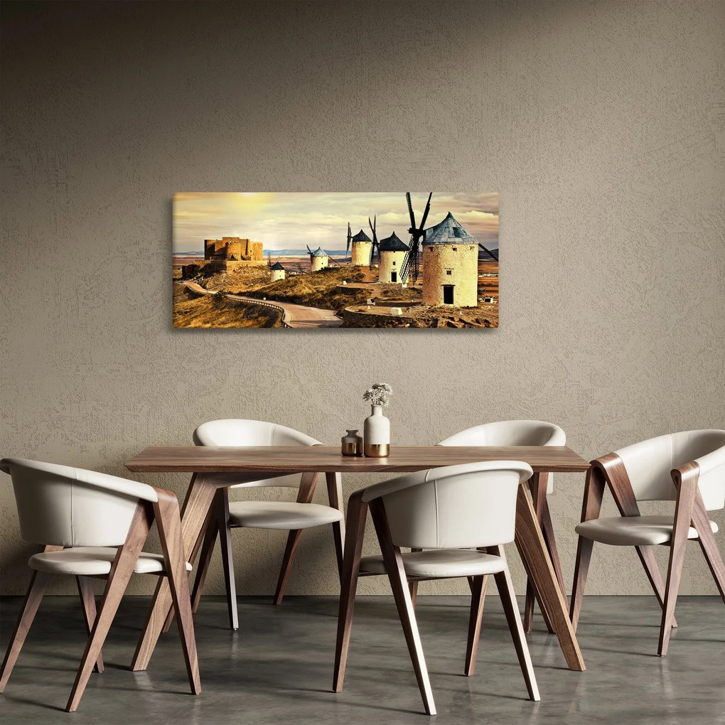 Kép - Szélmalmok (120x50 cm)