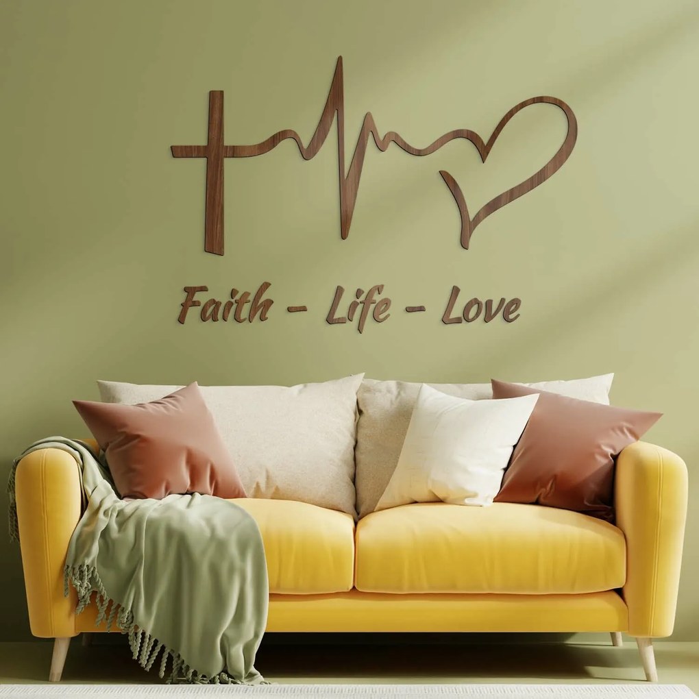 DUBLEZ | Faith, Life, Love - Keresztény falmatrica