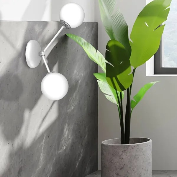 Fali lámpa JOY 2xE14/40W/230V fehér/fényezett króm