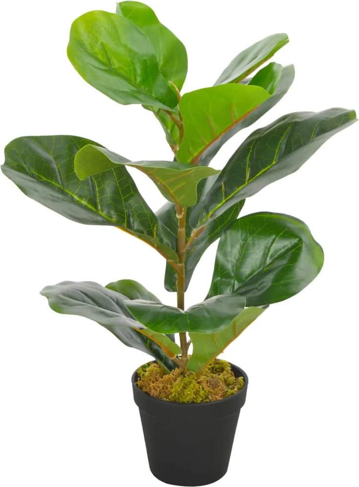 vidaXL zöld, cserepes mű lantlevelű fikusz 45 cm