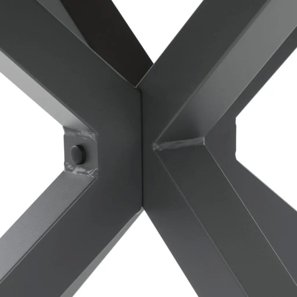 Kerti asztal 110x110 cm, alumínium, polywood, szürke, AZT-S1430 GREY
