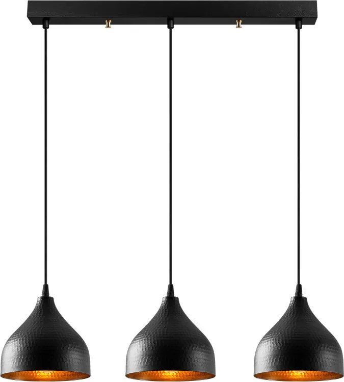 Tattoo függőlámpa, fekete-arany