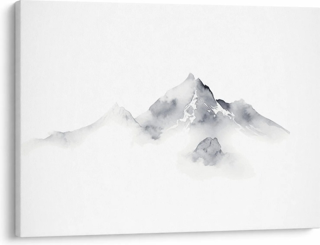 Kép - Tinta festmény hegyek (70x50 cm)