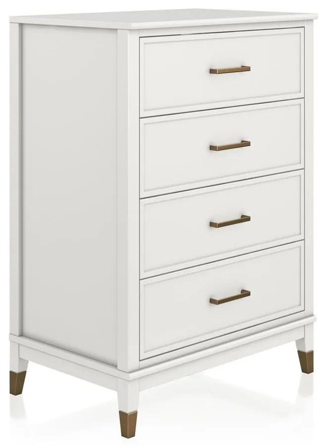 Westerleigh fehér komód, 75 x 106 cm - CosmoLiving by Cosmopolitan