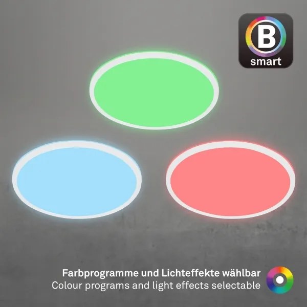 Briloner 7494016-LED RGBW dimmelhető mennyezeti lámpa, okos LED/22W/230V, 4000K, + távirányító, Tuya-kompatibilis Wi‑Fi