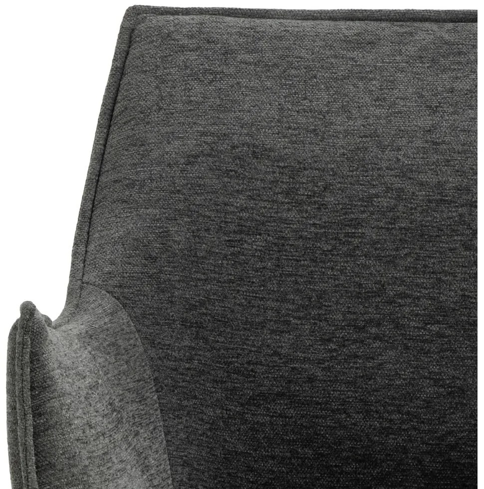 Sötétszürke kárpitozott étkezőfotel Bonita – Actona