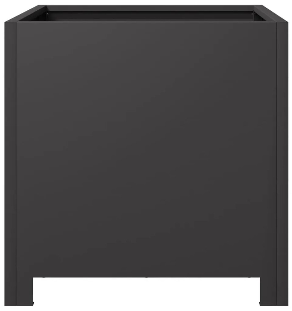 vidaXL 2 db fekete acél kerti növénytartó 40 x 40 x 40 cm