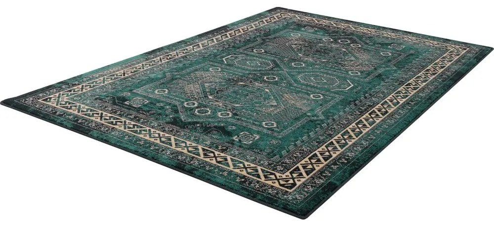Petróleumkék gyapjú szőnyeg 160x240 cm Mia – Agnella