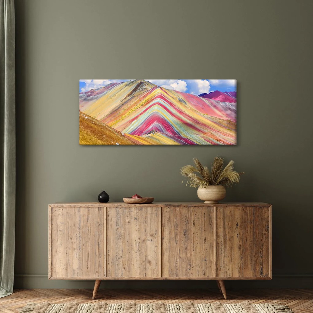 Kép - Rainbow Mountain, Peru (120x50 cm)