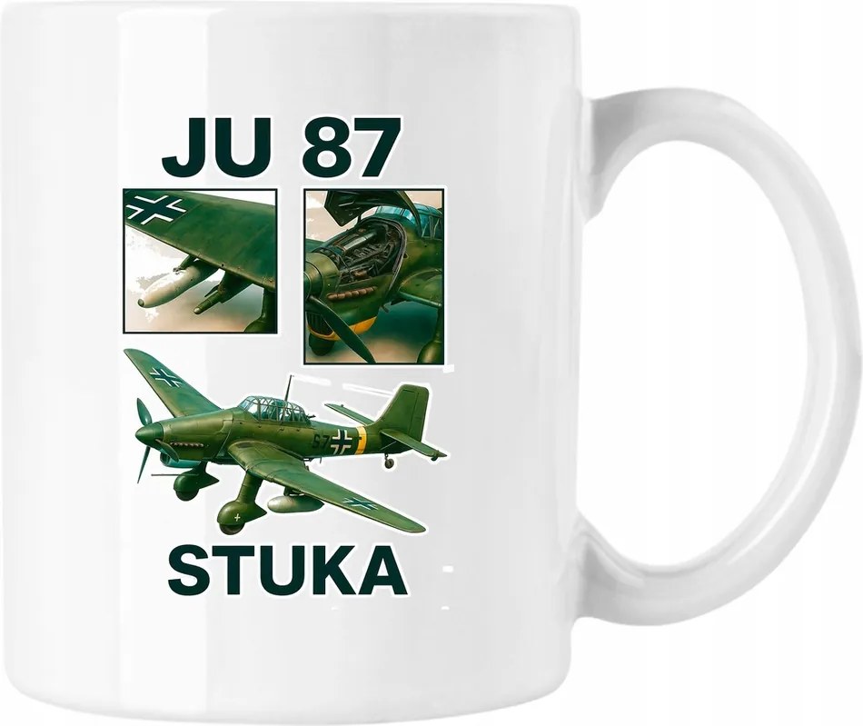 Bögre Ju 87 Stuka bombázó Luftwaffe Fehér 330ml