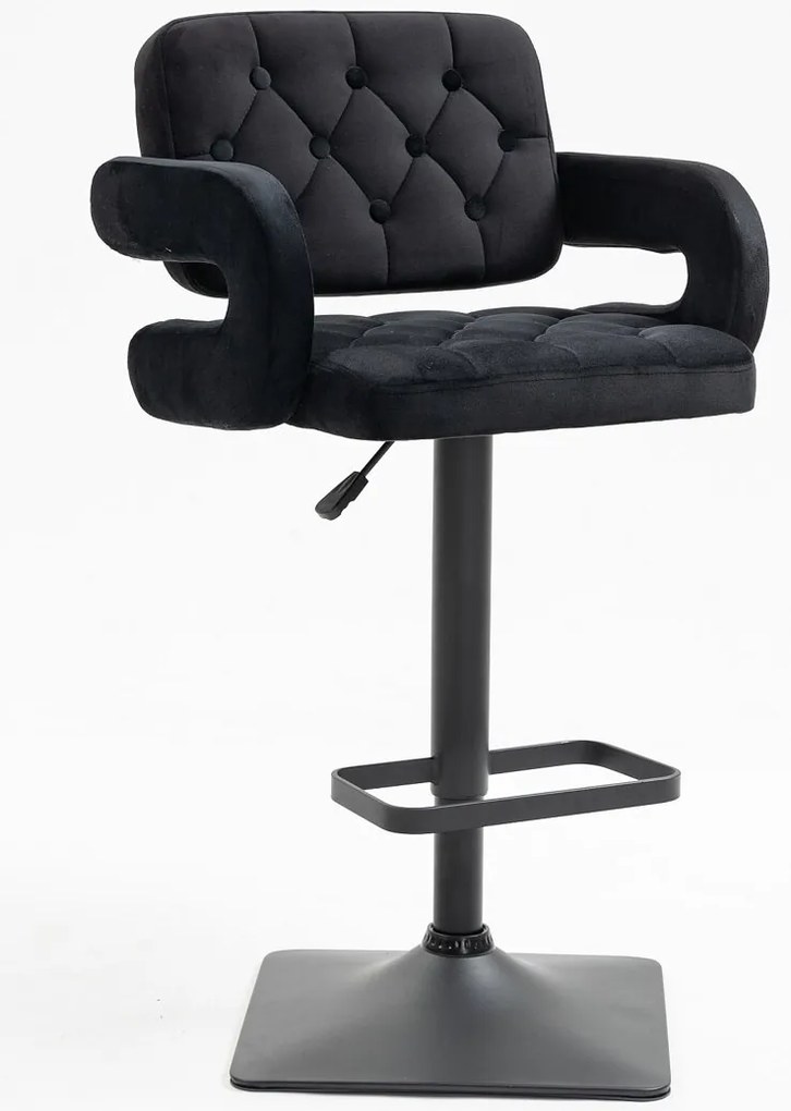 HR8403KW Fekete modern velúr szék fekete lábbal