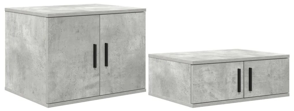 Tárolószekrény Beton Szürke 118x41x40 cm Mérnöki Fa