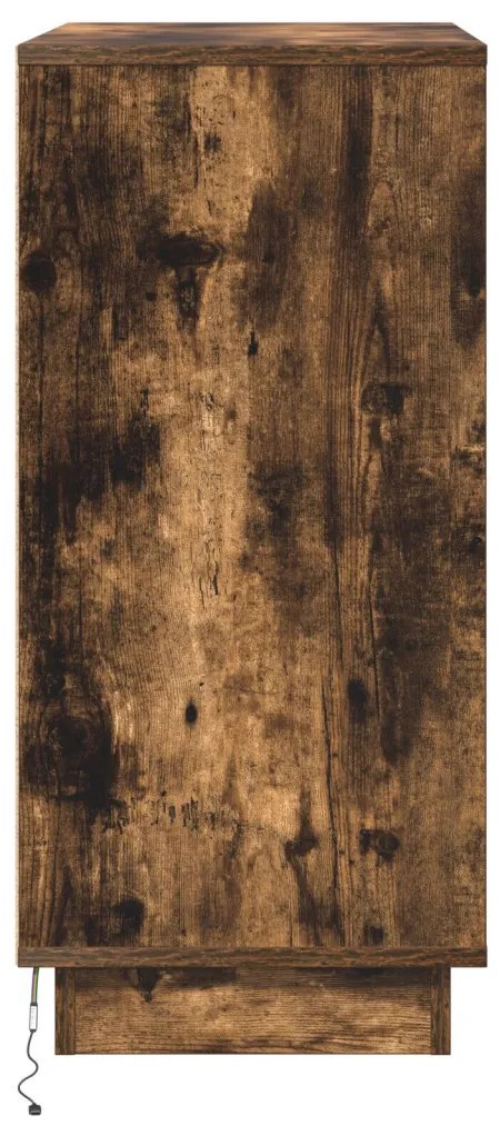 Éjjeli Szekrény LED Füstölt Tölgy 71x34.5x75 cm MDF