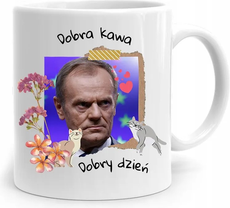 Donald Tusk Bögre Platform Jó Kávé Ajándék fényképes nyomtatással