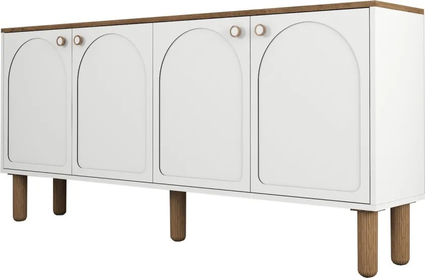 Bohem komód, fehér, 180 cm