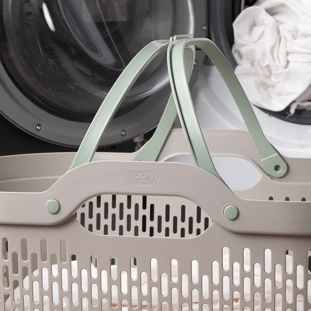 Világosbarna műanyag szennyeskosár 45 l Signature – Addis