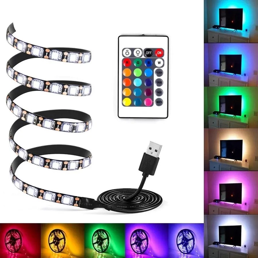LED RGB szalag TV mögé - 5 m