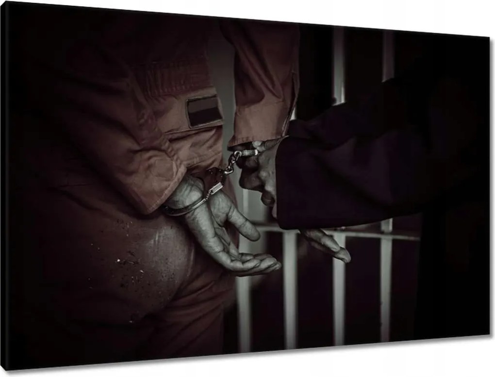 Vászonkép 90x60 Bandita fogoly rendőrség