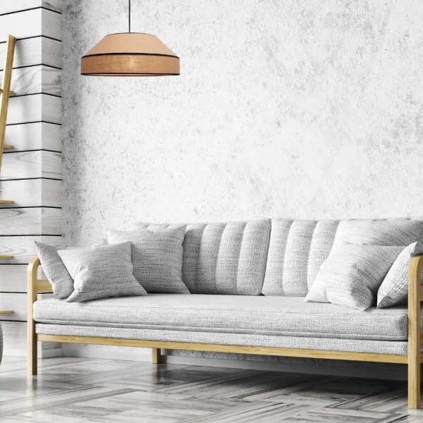 Csillár zsinóron MANISO 1xE27/60W/230V átm. 45 cm bézs