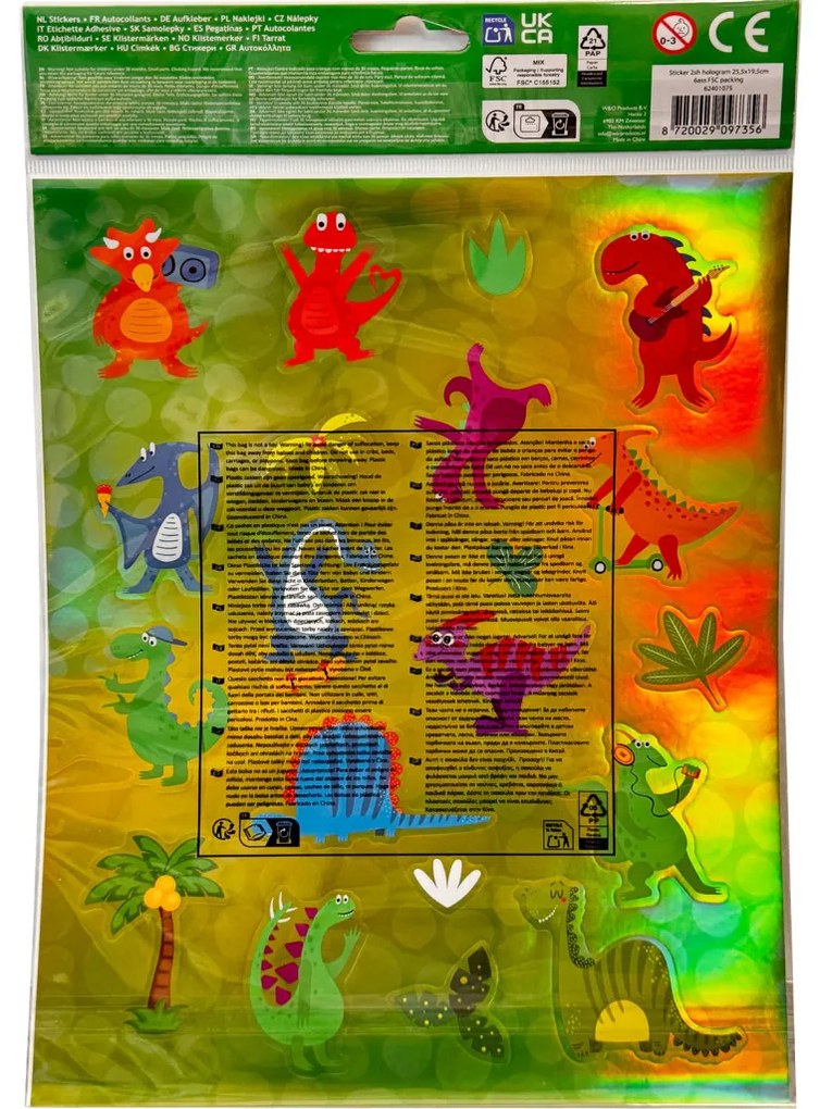 Dinoszaurusz Habitat hologrammos matrica