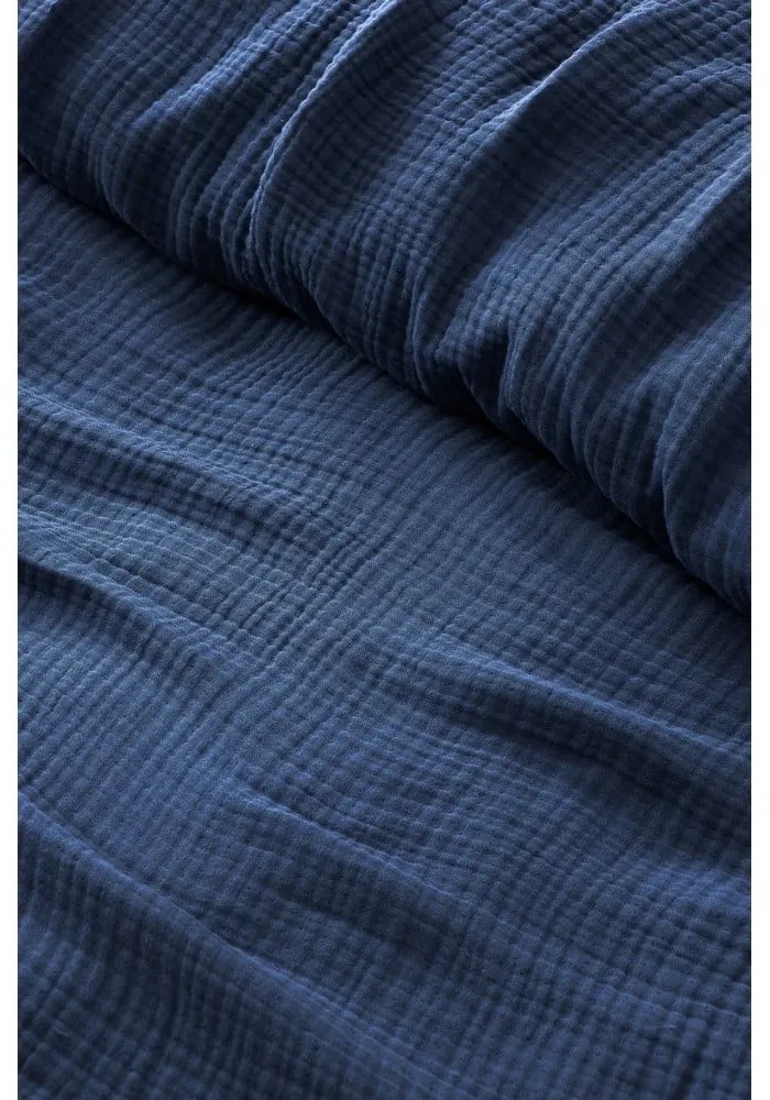 Sötétkék muszlin ágytakaró 220x250 cm Muslin – Mijolnir