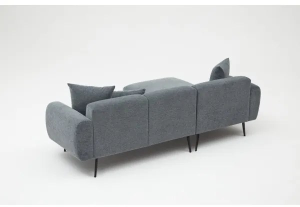 PISA L-alakú balos sarokgarnitúra, szürke