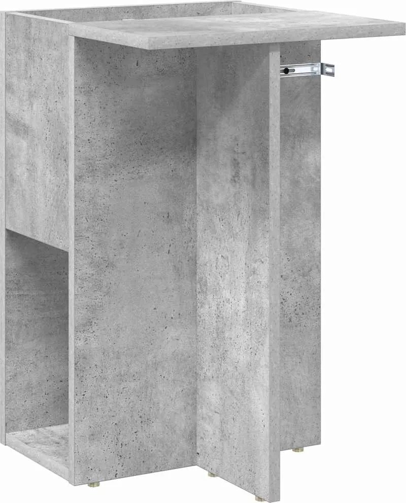 vidaXL Végasztal Beton Szürke 35 x 40 x 55 cm Faanyag